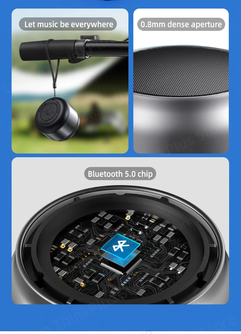 Caixa de Som Bluetooth Lenovo K30 Portátil e à Prova d'Água, com Som Surround e Potente Bass, Ideal para Passeios ao Ar Livre. Com Microfone Integrado e Conexão USB.