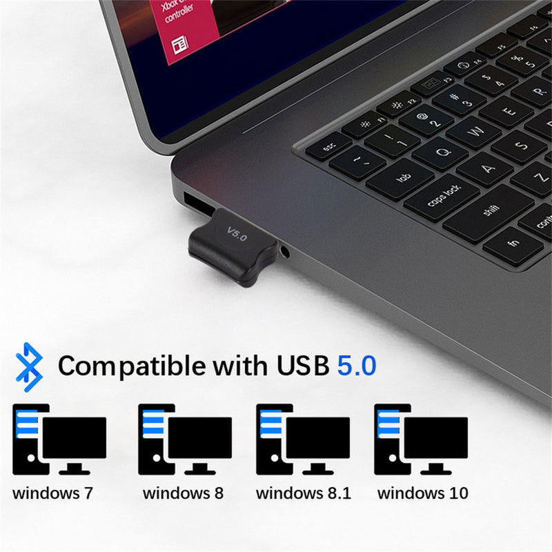 Adaptador Bluetooth 5.0 Sem Fio USB - Receptor e Transmissor de Áudio para Computador e Laptop**